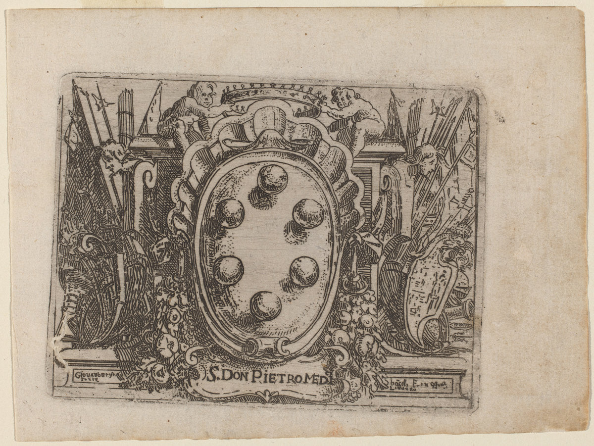 Dedication to Don Pietro Medici from "Bizzarie di varie Figure" by Giovanni Battista Bracelli (Italian, active c. 1624/1649), 16X12"(A3)Poster Print