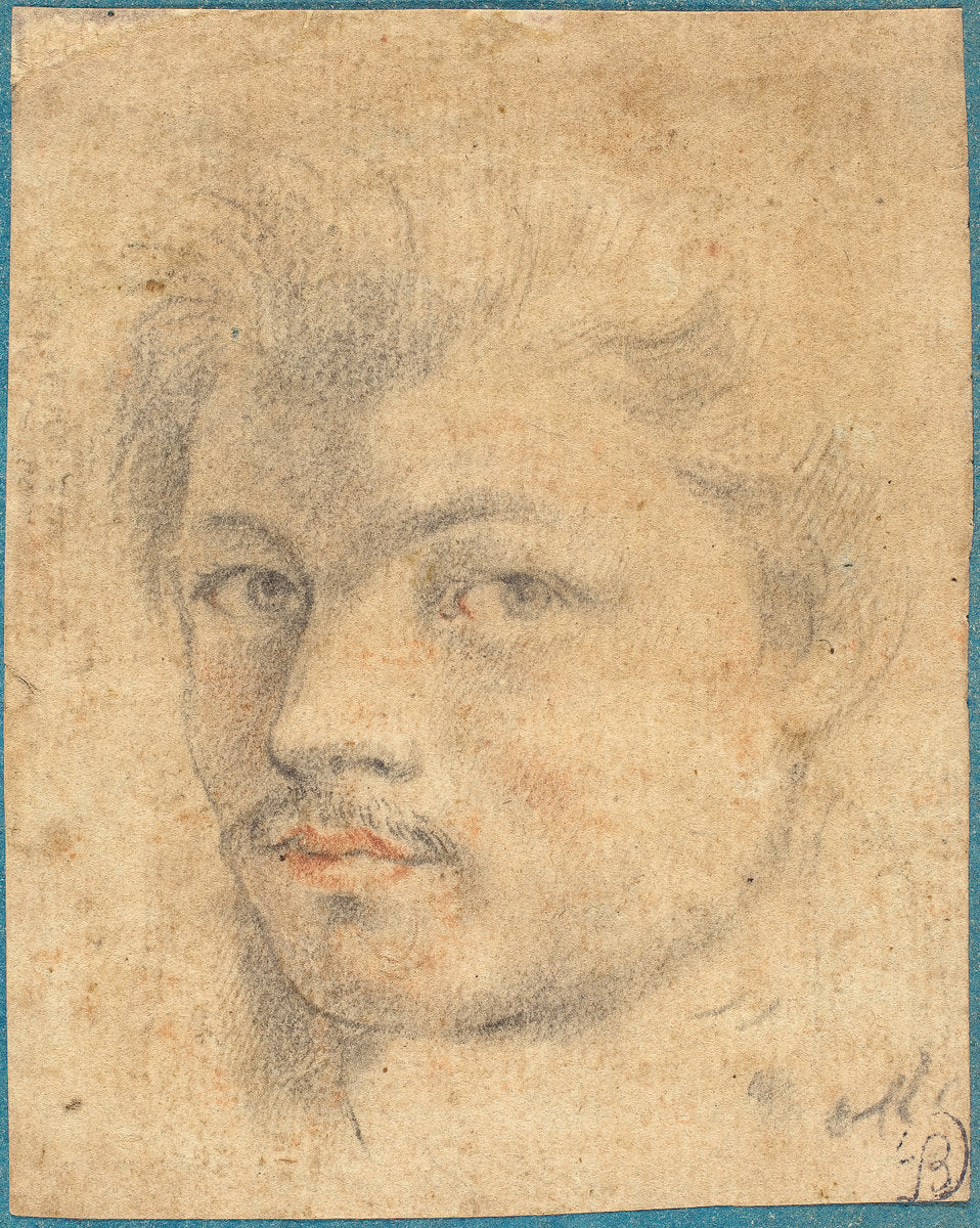 Head of a Man by Jacob Matham (Dutch, 1571 - 1631), 16X12"(A3)Poster Print