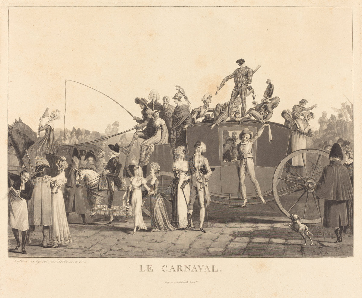 Le Carnaval by Philibert-Louis Debucourt (French, 1755 - 1832), 16X12"(A3)Poster Print
