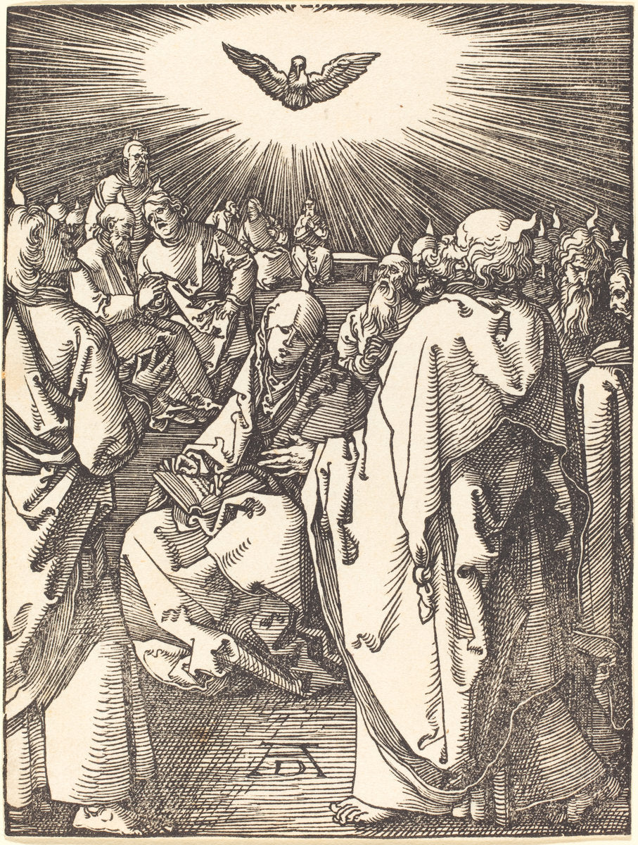 Pentecost by Albrecht Dürer (German, 1471 - 1528), 16X12"(A3)Poster Print
