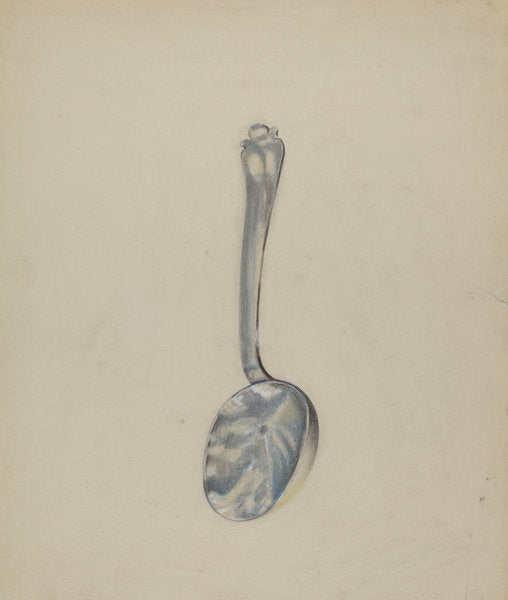 Silver Funeral Spoon by Jack Staloff (American, active c. 1935), 16X12"(A3)Poster Print