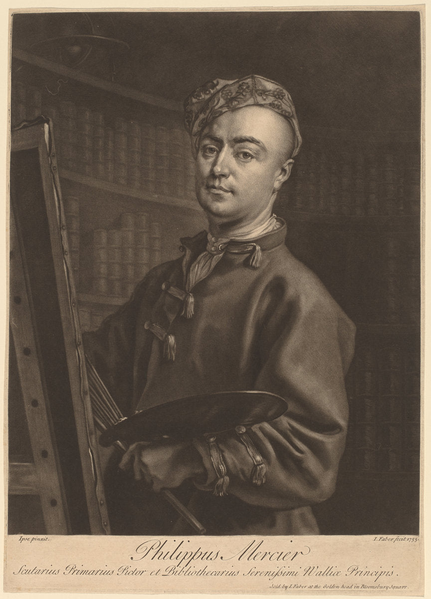 Philip Mercier by John Faber II after Philip Mercier (Dutch, c. 1684 - 1756), 16X12"(A3)Poster Print
