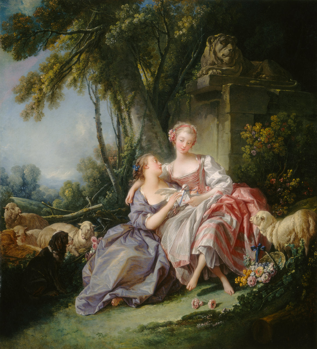 The Love Letter by François Boucher (French, 1703 - 1770), 16X12"(A3)Poster Print