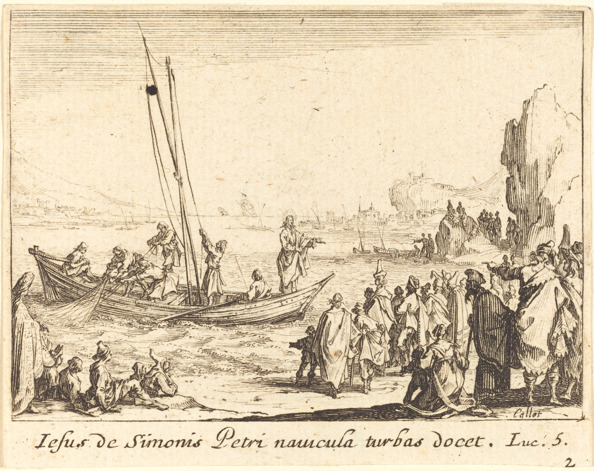 Fisher of Men by Jacques Callot (French, 1592 - 1635), 16X12"(A3)Poster Print