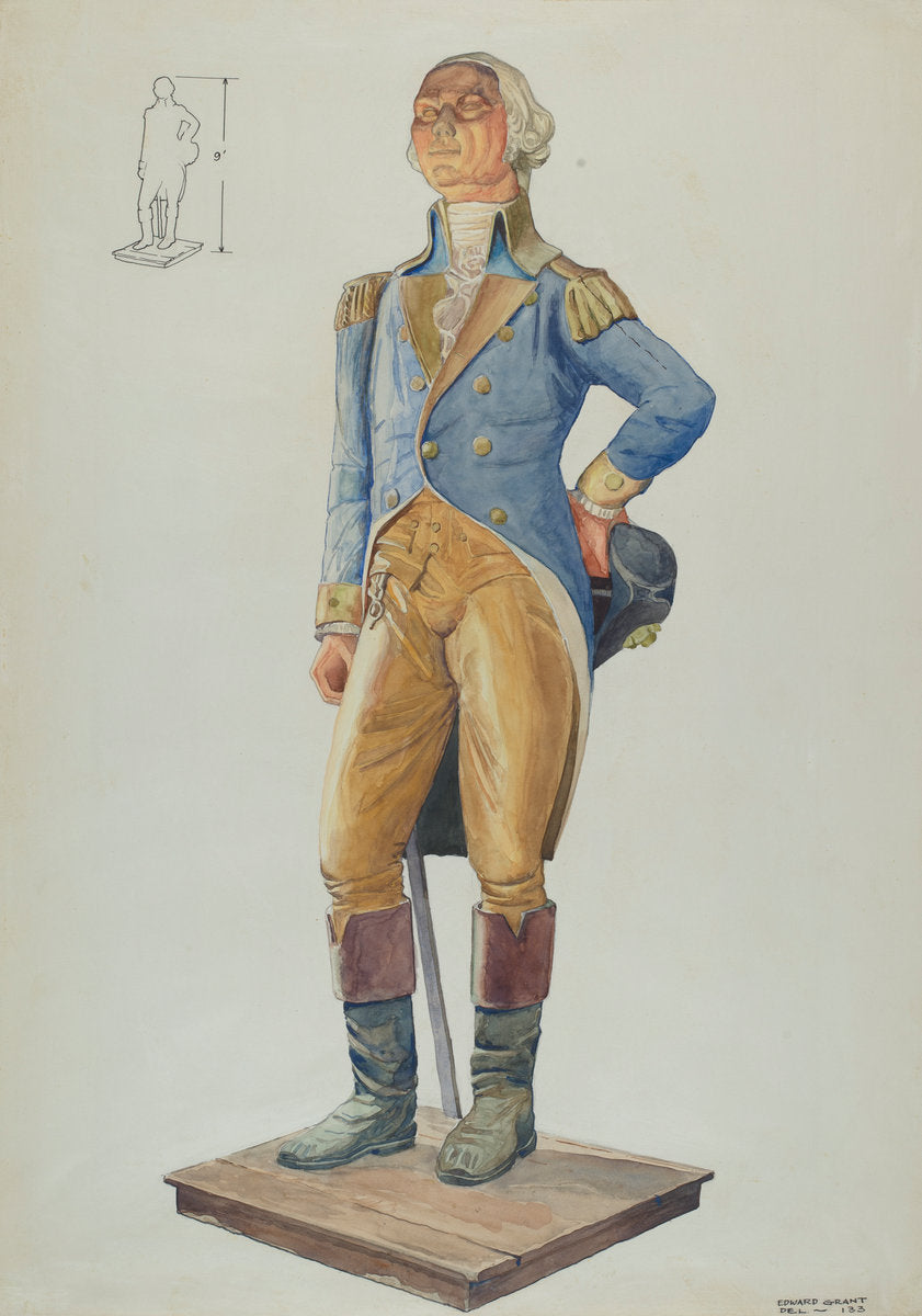 George Washington by Edward Grant (American, active c. 1935), 16X12"(A3)Poster Print