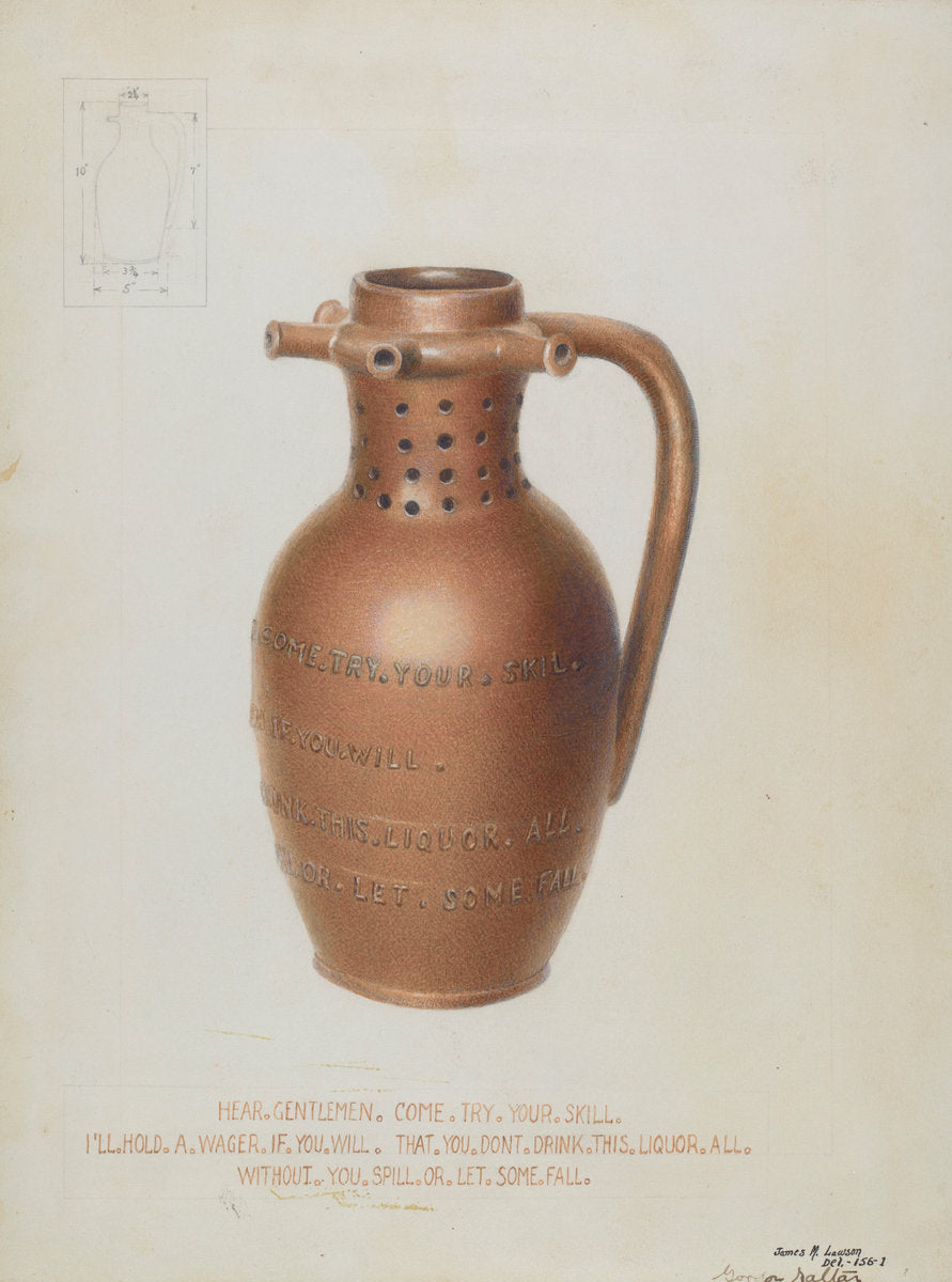 Trick Drinking Mug by James M. Lawson and Gordon Saltar (American, active c. 1935), 16X12"(A3)Poster Print
