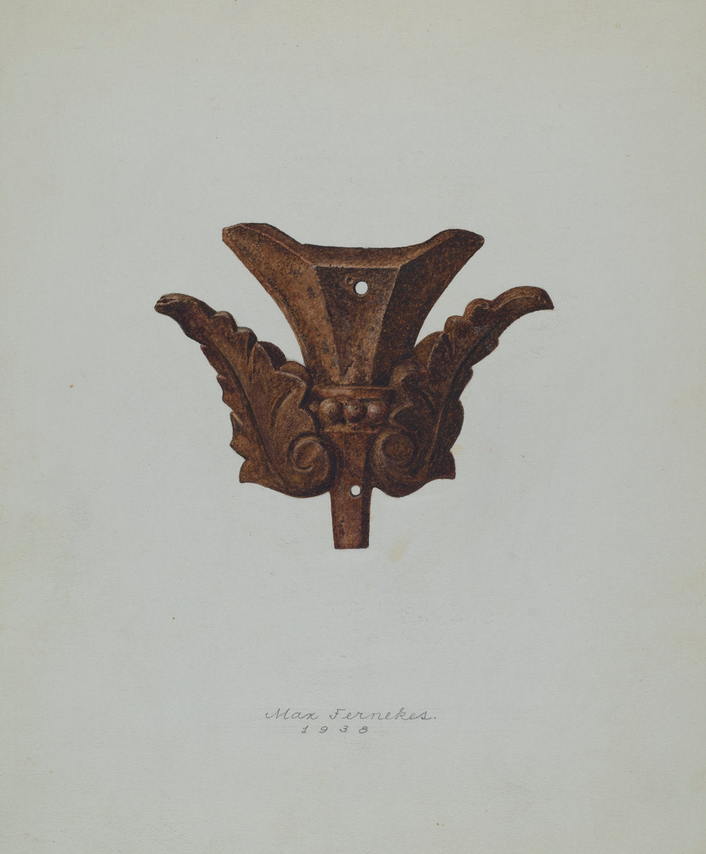 Ornamental Iron Leaf by Max Fernekes (American, 1905 - 1984), 16X12"(A3)Poster Print