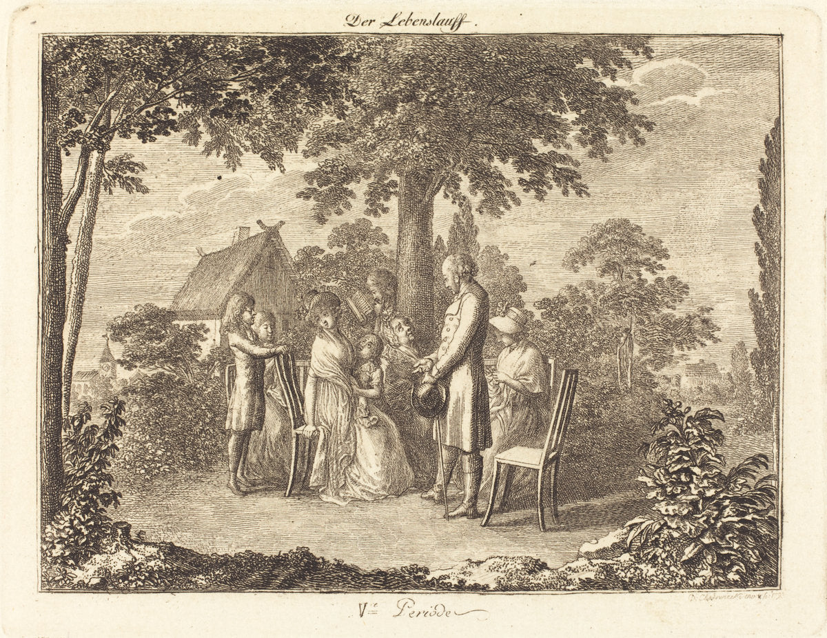 Family Grown by Daniel Nikolaus Chodowiecki (German, 1726 - 1801), 16X12"(A3)Poster Print