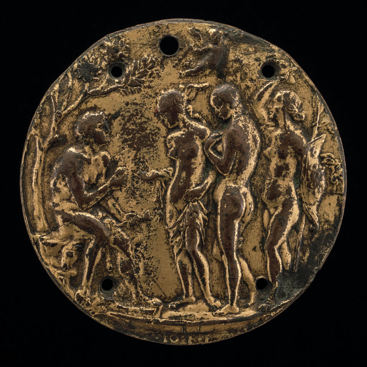 Judgment of Paris by Master IO.F.F. (Italian, active 1468/1484), 16X12"(A3)Poster Print