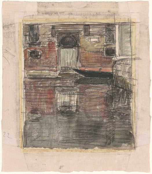 Reflections, Venetian Canal by Eugène Vail (American, 1857 - 1934), 16X12"(A3)Poster Print
