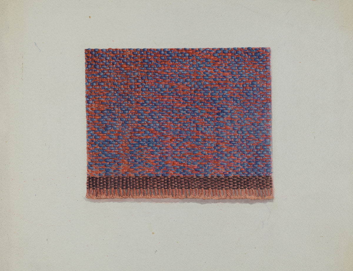 Shaker Chair Seat Covering by Alice Stearns (American, active c. 1935), 16X12"(A3)Poster Print