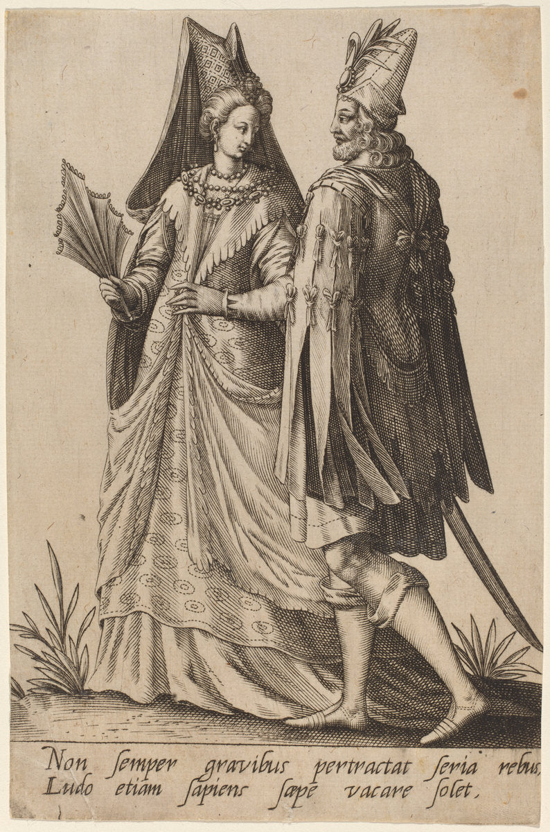 Masquerades by Robert Boissard after Jean-Jacques Boissard (French, born 1570), 16X12"(A3)Poster Print