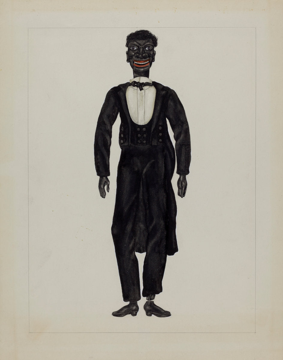 Minstrel Puppet by Verna Tallman (American, active c. 1935), 16X12"(A3)Poster Print
