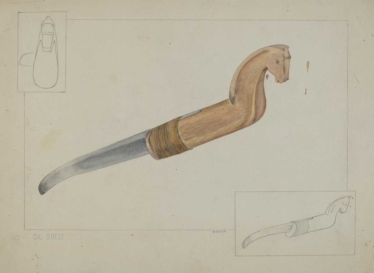 Drawknife by Gilbert Boese (American, active c. 1935), 16X12"(A3)Poster Print