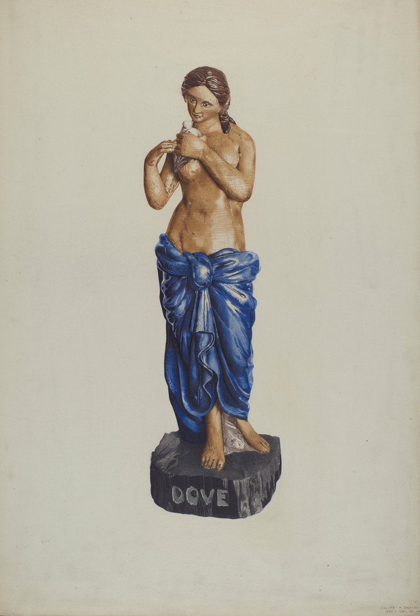Garden or Circus Figure by Robert Barton (American, active c. 1935), 16X12"(A3)Poster Print