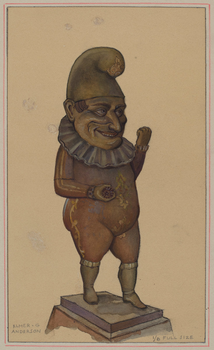 Cigar Store Figure by Elmer G. Anderson (American, active c. 1935), 16X12"(A3)Poster Print