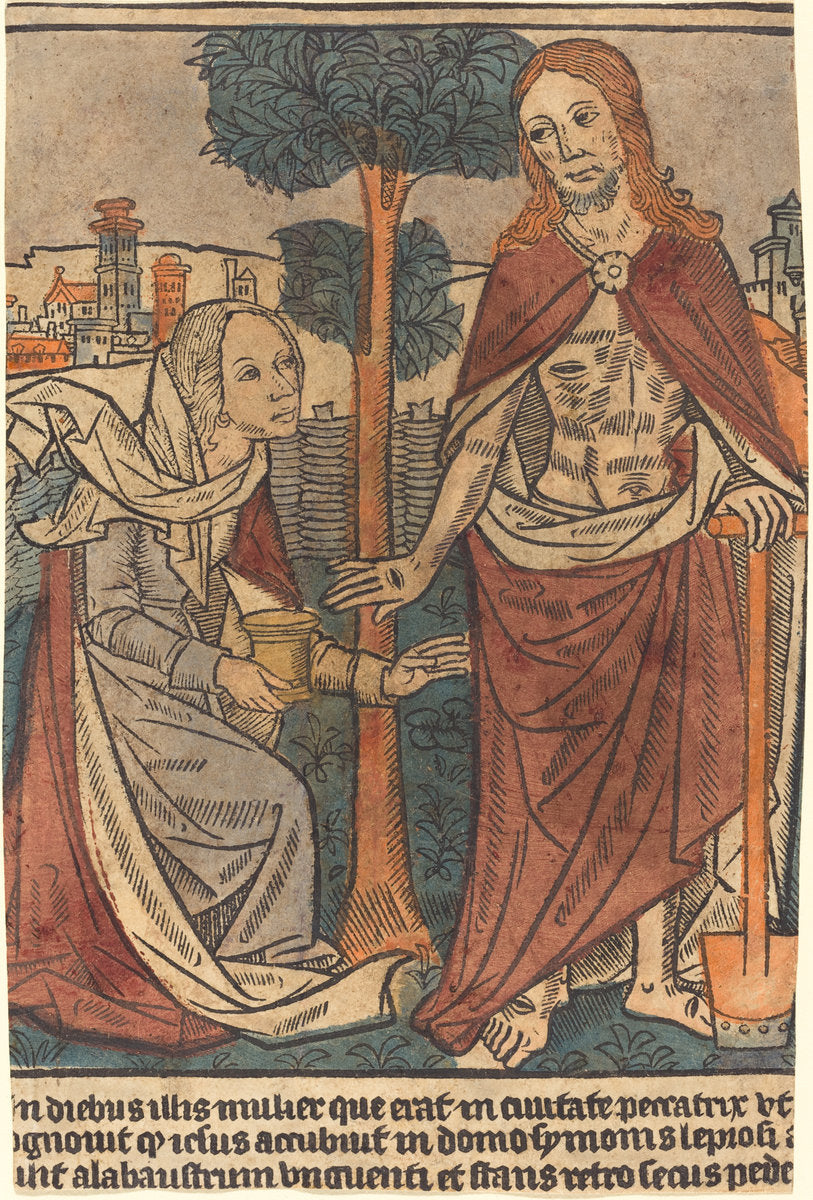 c. 1500 by French 15th Century (Christ Appearing to Mary Magdalene), 16X12"(A3)Poster Print