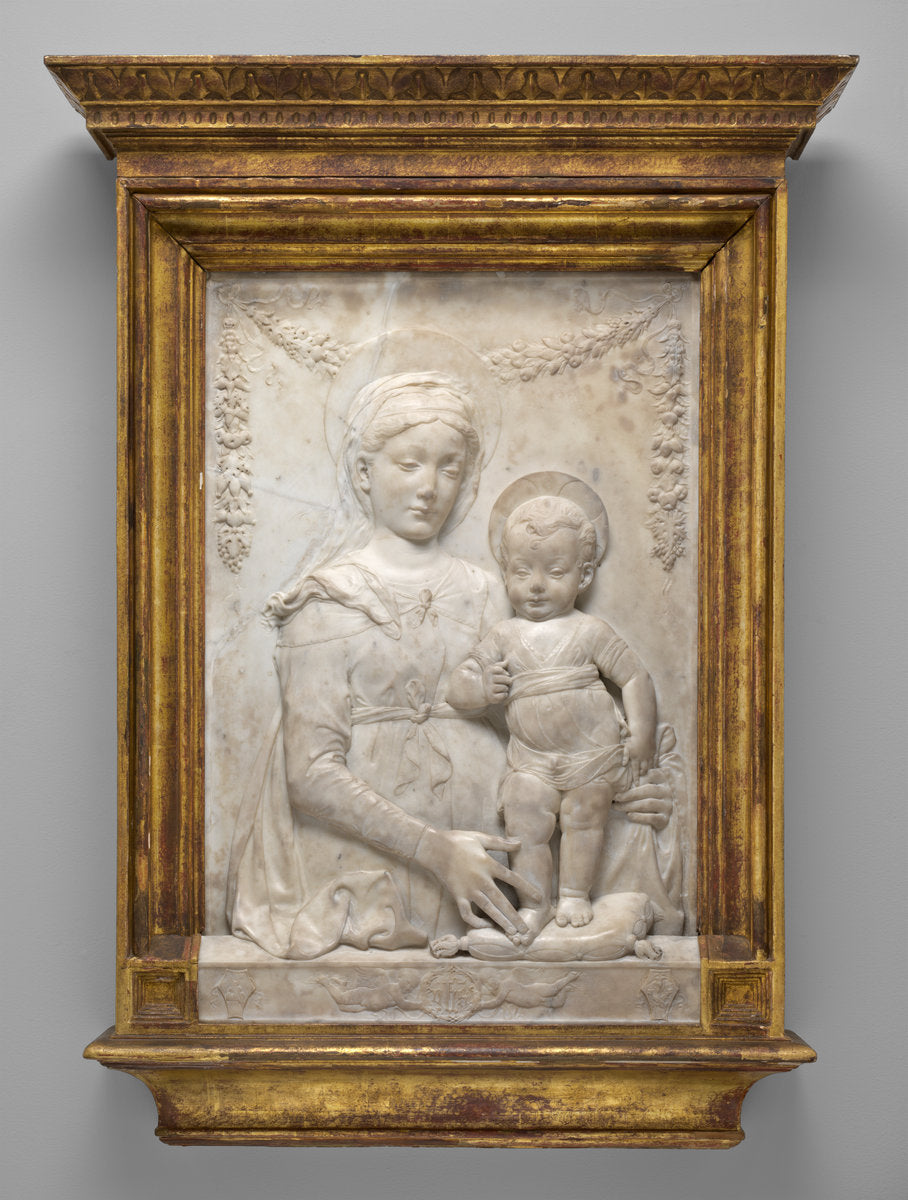 Madonna and Child by Antonio Rossellino (Florentine, 1427 - 1479), 16X12"(A3)Poster Print