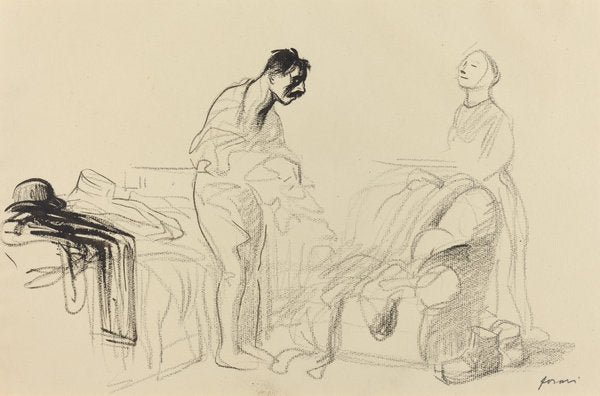 Discharged from Military Service by Jean-Louis Forain (French, 1852 - 1931), 16X12"(A3)Poster Print