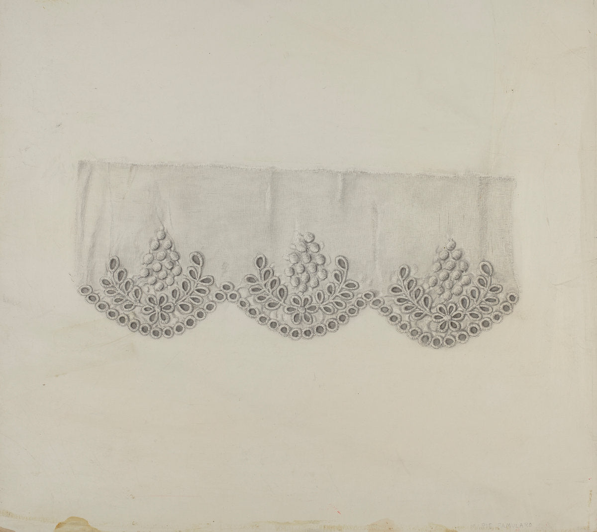 Embroidered Edging by Marie Famularo (American, 1901 - 1975), 16X12"(A3)Poster Print