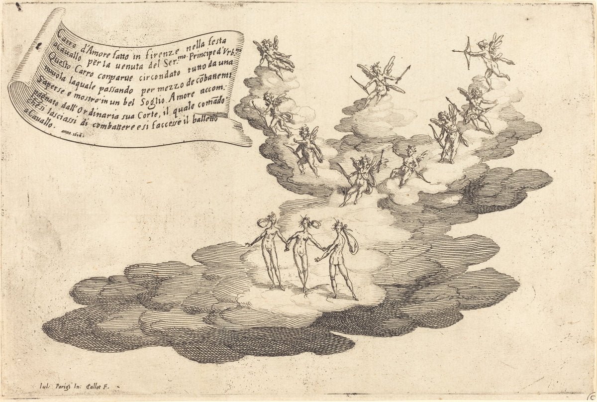 The Float of Love by Jacques Callot (French, 1592 - 1635), 16X12"(A3)Poster Print