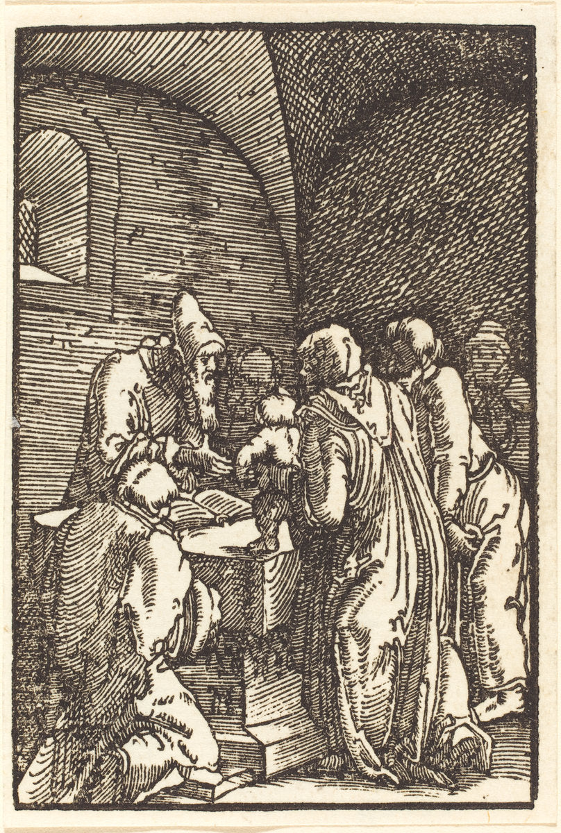 The Presentation of Christ in the Temple by Albrecht Altdorfer (German, 1480 or before - 1538), 16X12"(A3)Poster Print