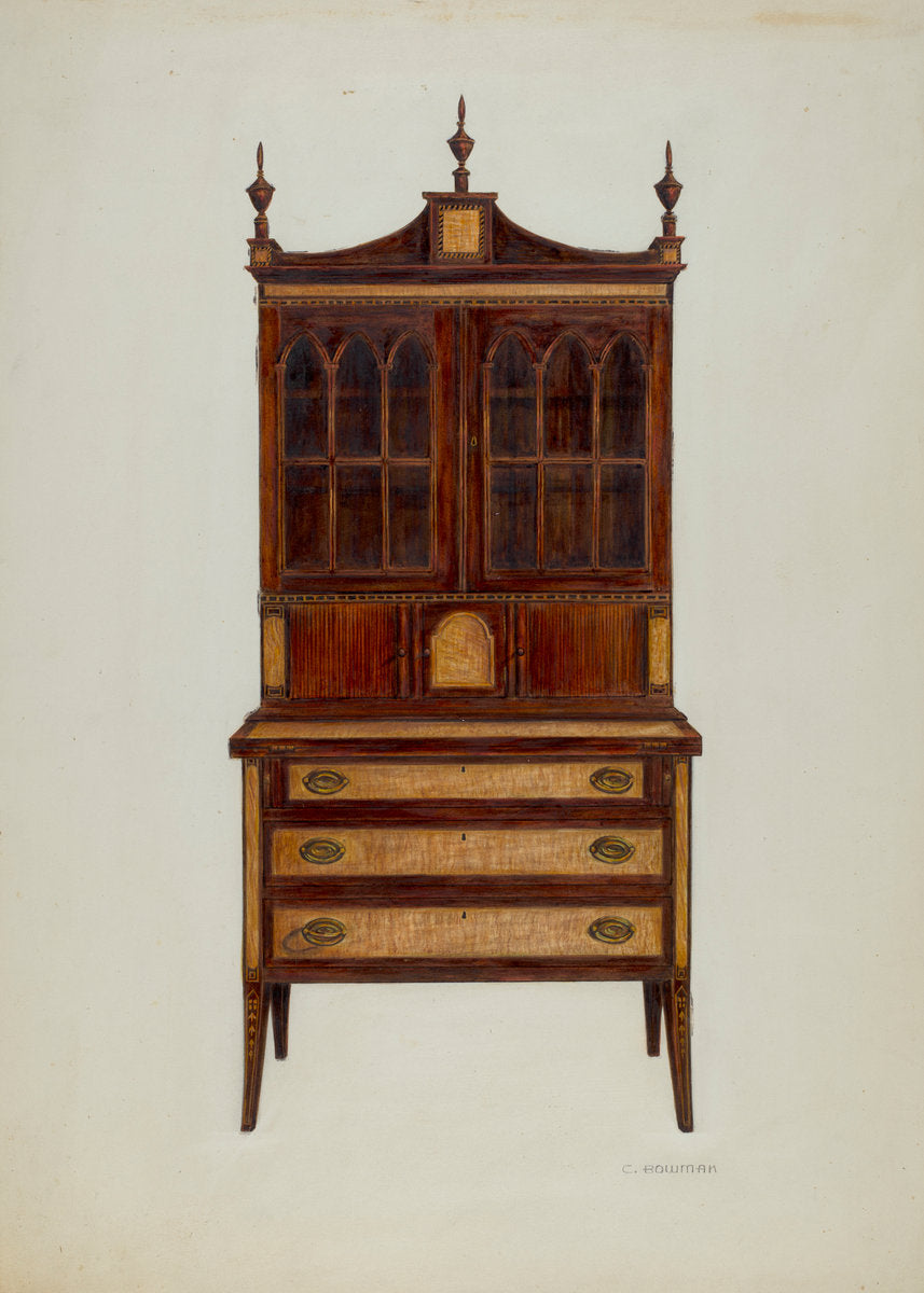 Desk by Charles Bowman (American, active c. 1935), 16X12"(A3)Poster Print