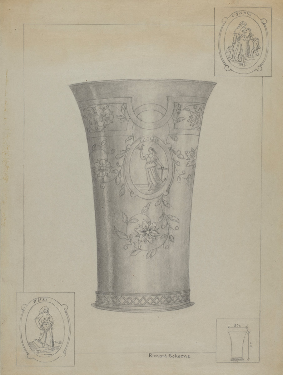 Silver Beaker by Richard Schoene (American, active c. 1935), 16X12"(A3)Poster Print