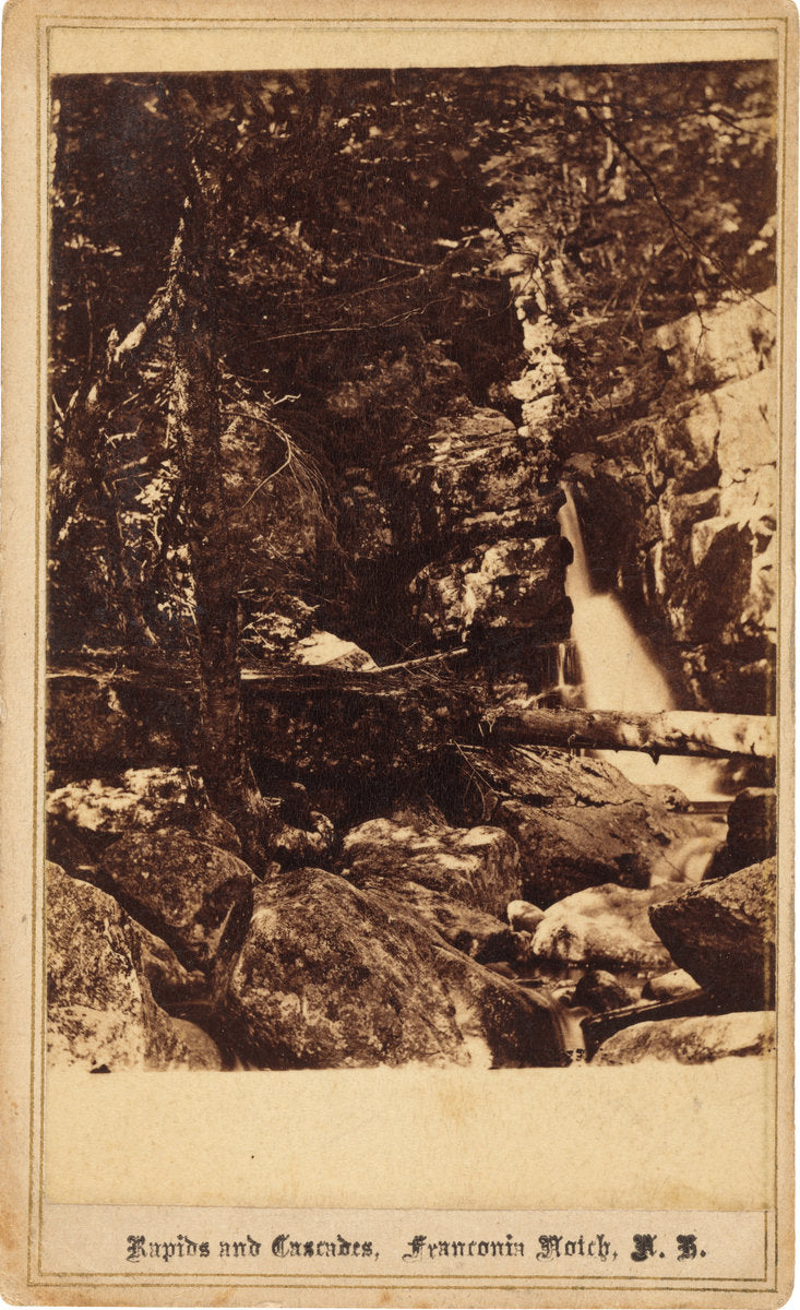 Rapids and Cascades, Franconia Notch, New Hampshire by Bierstadt Brothers (American, 1819 - 1906), 16X12"(A3)Poster Print