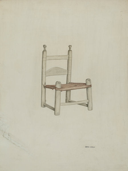 Sewing Chair by Dorothy Johnson (American, active c. 1935), 16X12"(A3)Poster Print