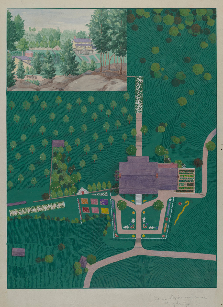 Isaac Dyckman House by Helen Miller (American, active c. 1935), 16X12"(A3)Poster Print