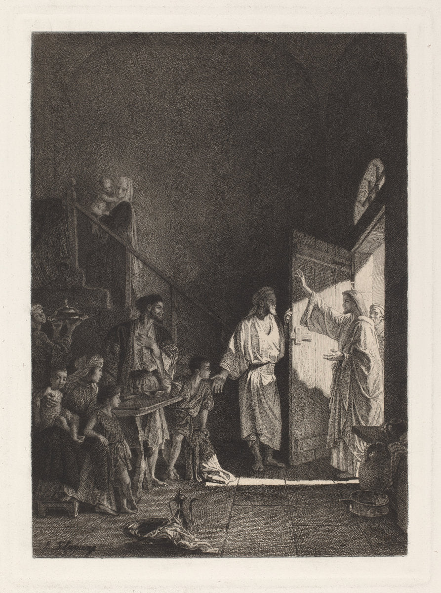 The New Testament by Leopold Flameng after Alexandre Bida (French, 1831 - 1911), 16X12"(A3)Poster Print