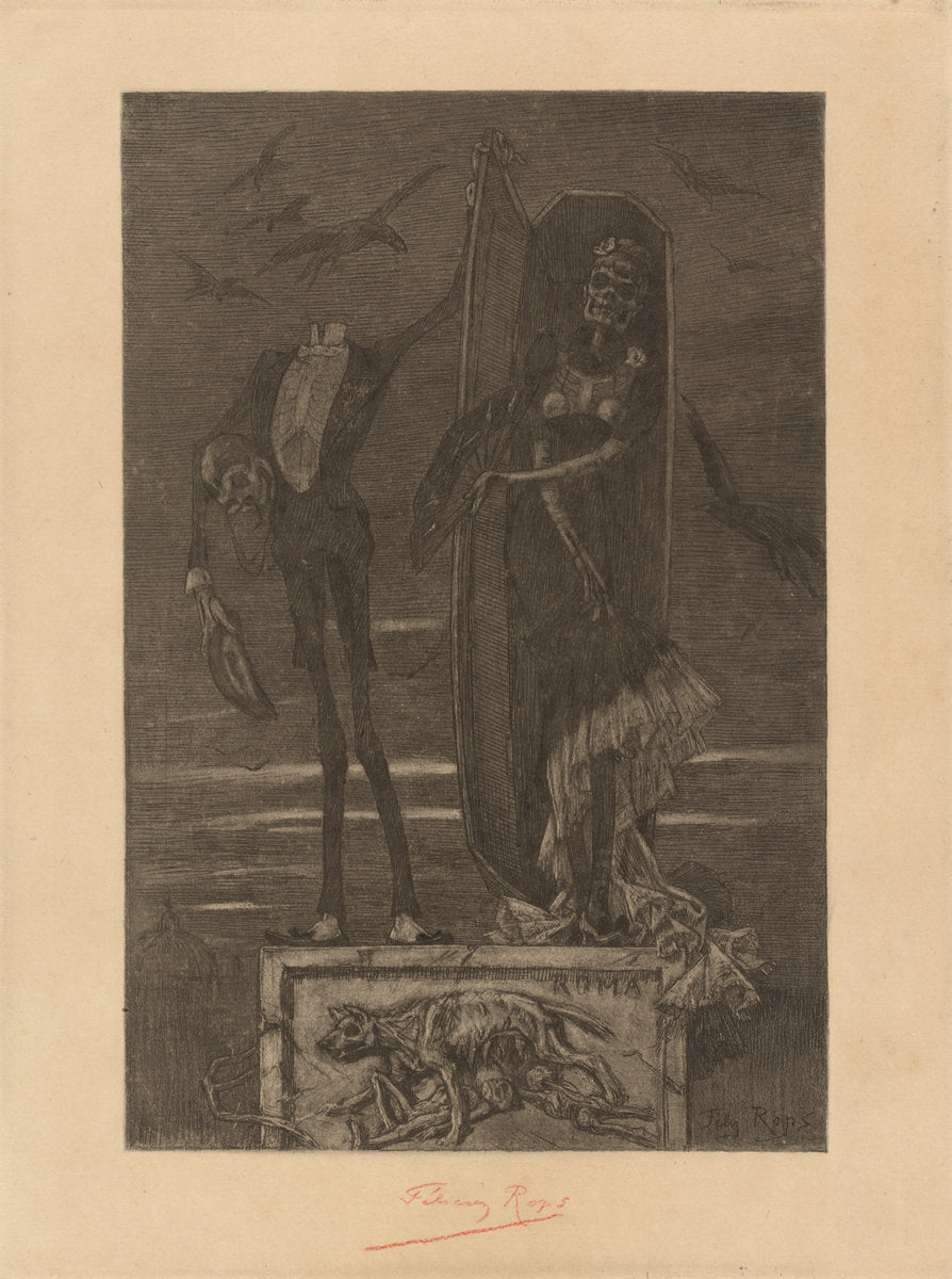 Le Vice suprème: Frontispiece by Félicien Rops (Belgian, 1833 - 1898), 16X12"(A3)Poster Print