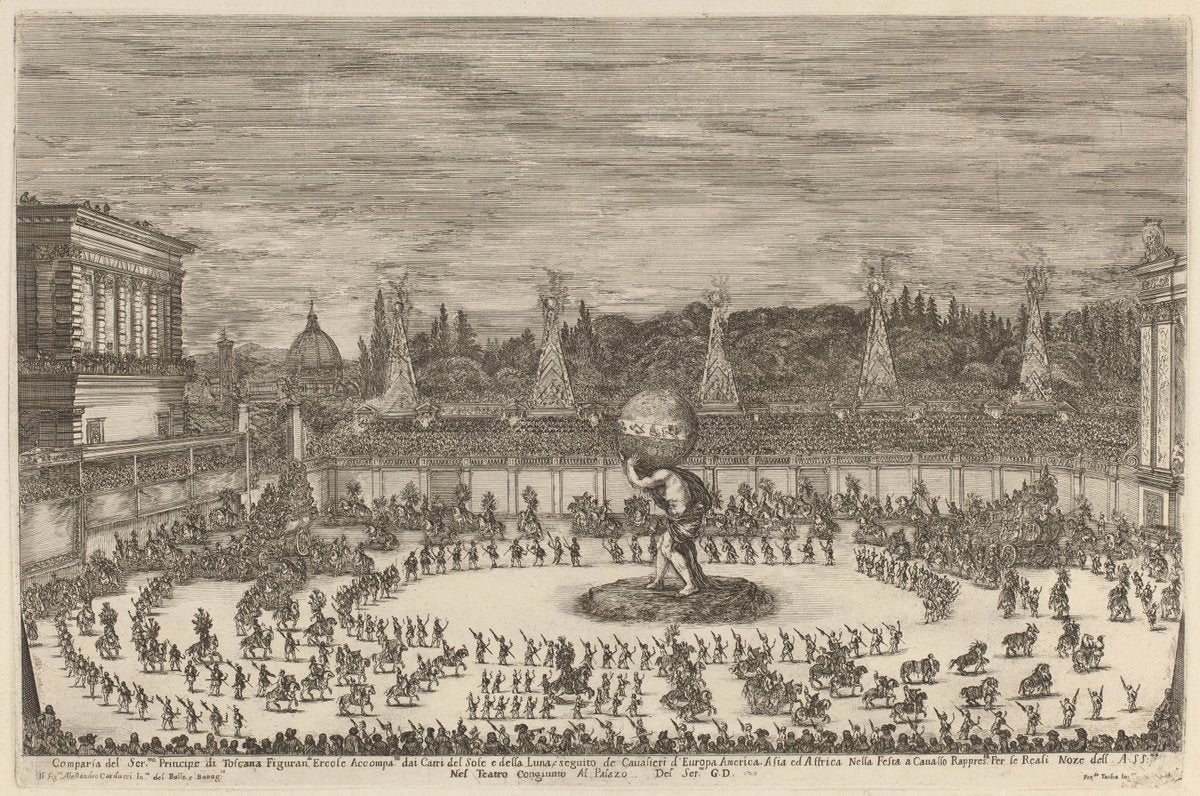 Entrance of the Prince of Tuscany by Stefano Della Bella (Italian, 1610 - 1664), 16X12"(A3)Poster Print