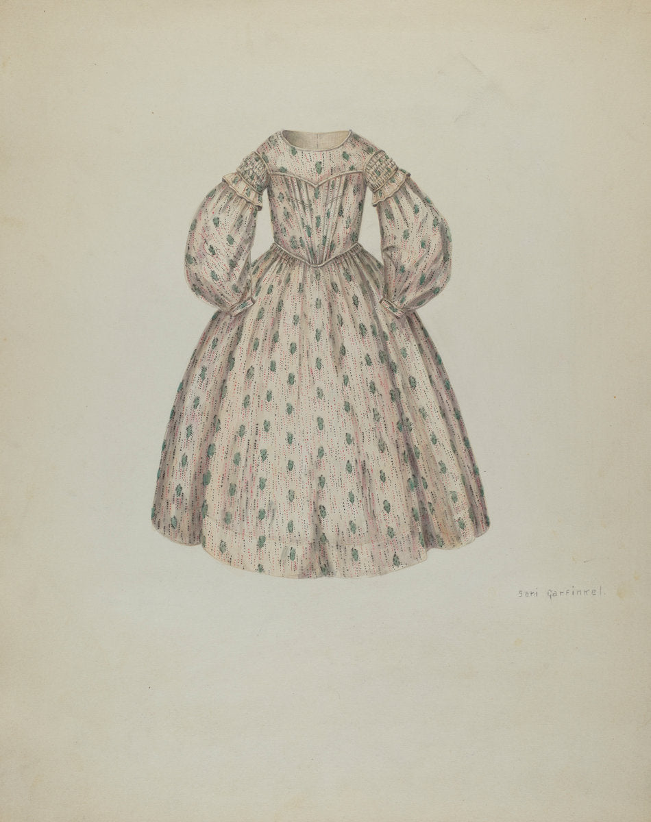 Girl's Dress by Sara Garfinkel (American, active c. 1935), 16X12"(A3)Poster Print