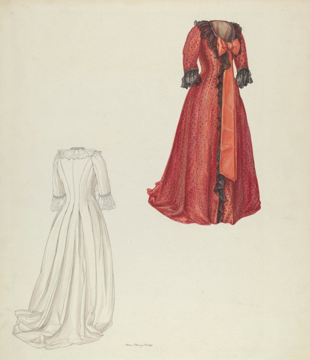 Dress by Hans Mangelsdorf (American, active c. 1935), 16X12"(A3)Poster Print