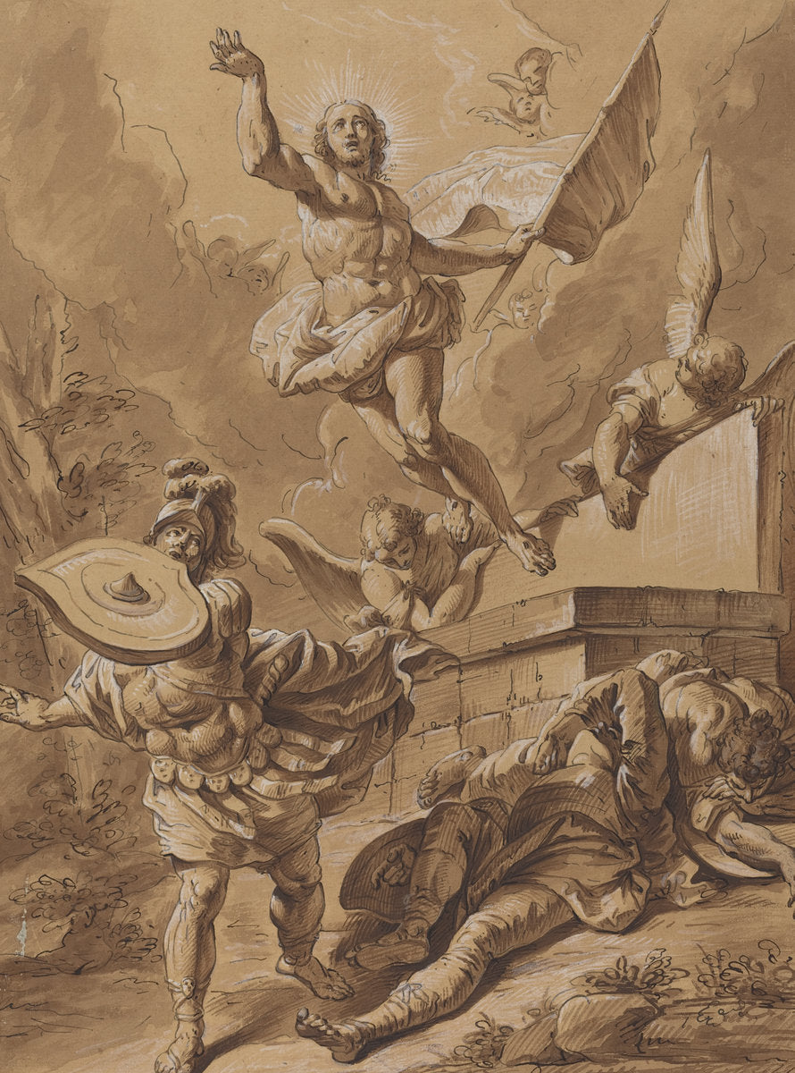 18th century by Follower of Francesco Fontebasso (The Resurrection), 16X12"(A3)Poster Print