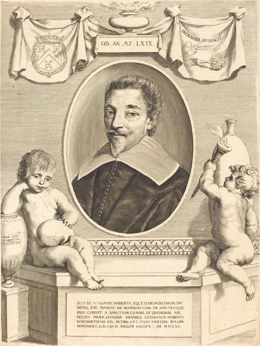 Jean Habert de Monturor by Claude Mellan (French, 1598 - 1688), 16X12"(A3)Poster Print
