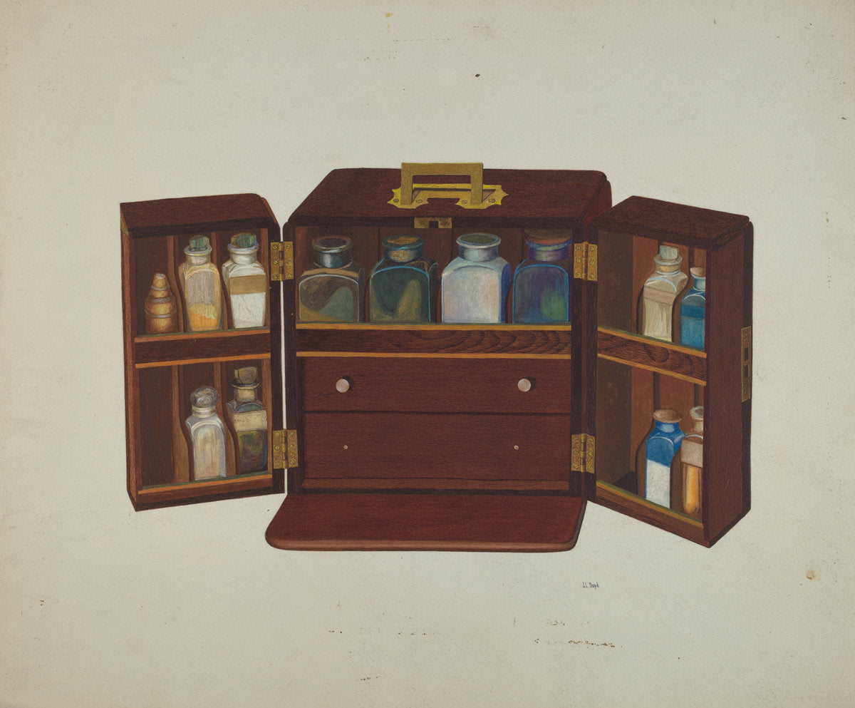 Medicine Chest by Joseph L. Boyd (American, active c. 1935), 16X12"(A3)Poster Print