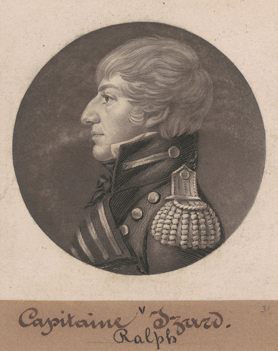 Ralph Izard II by Charles B. J. Févret de Saint-Mémin (French, 1770 - 1852), 16X12"(A3)Poster Print