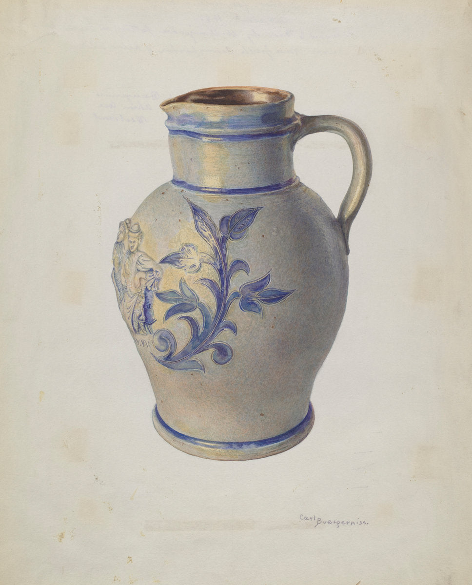 Pitcher by Carl Buergerniss (American, 1877 - 1956), 16X12"(A3)Poster Print