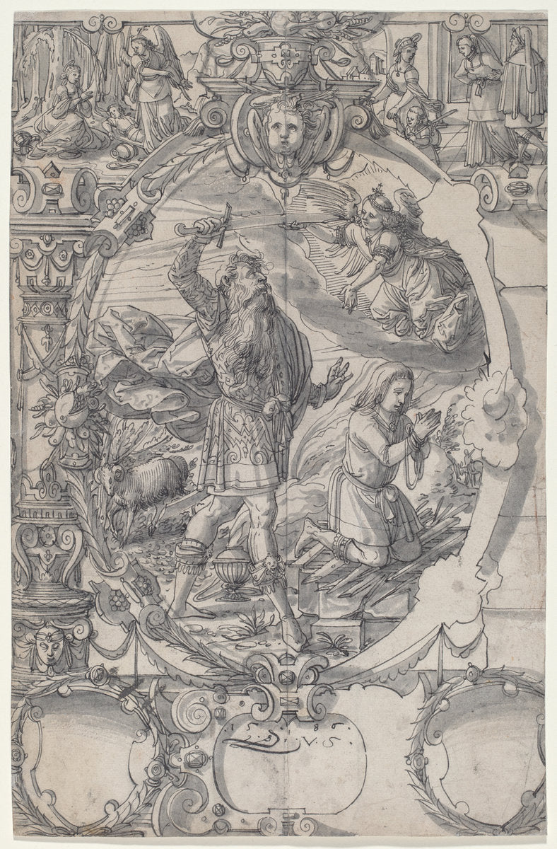 The Sacrifice of Abraham by Daniel Lindtmayer (Swiss, 1552 - c. 1606), 16X12"(A3)Poster Print
