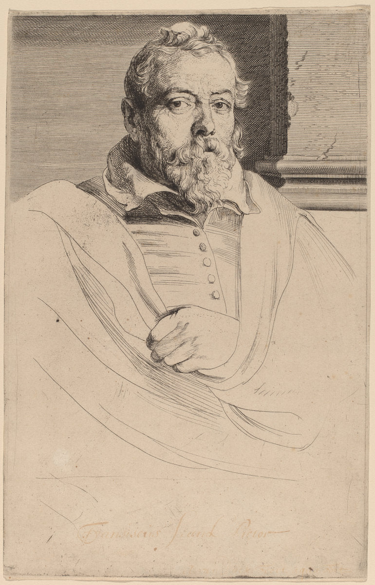 Frans Francken II by Sir Anthony van Dyck (Flemish, 1599 - 1641), 16X12"(A3)Poster Print