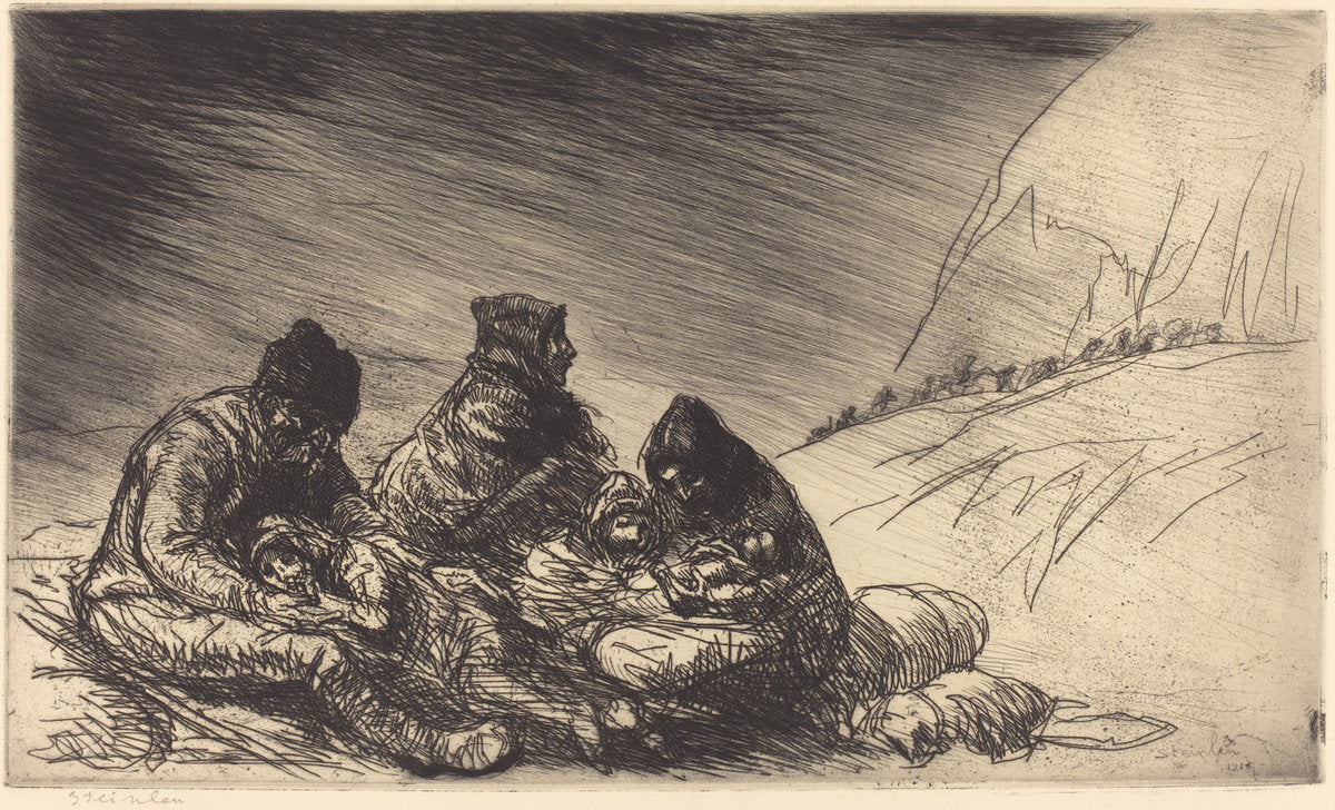 Exodus (L'exode) by Théophile Alexandre Steinlen (Swiss, 1859 - 1923), 16X12"(A3)Poster Print