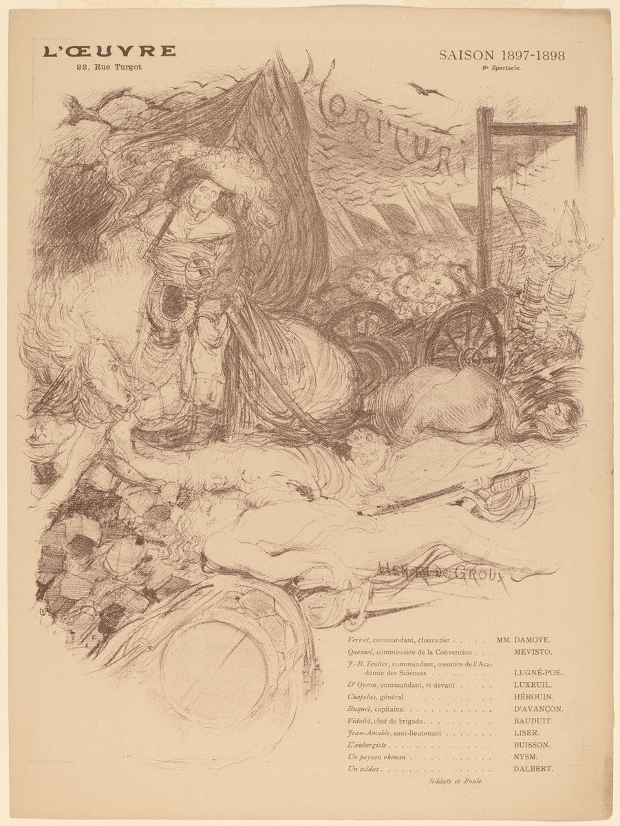 Morituri by Henri de Groux (Belgian, 1866 - 1930), 16X12"(A3)Poster Print