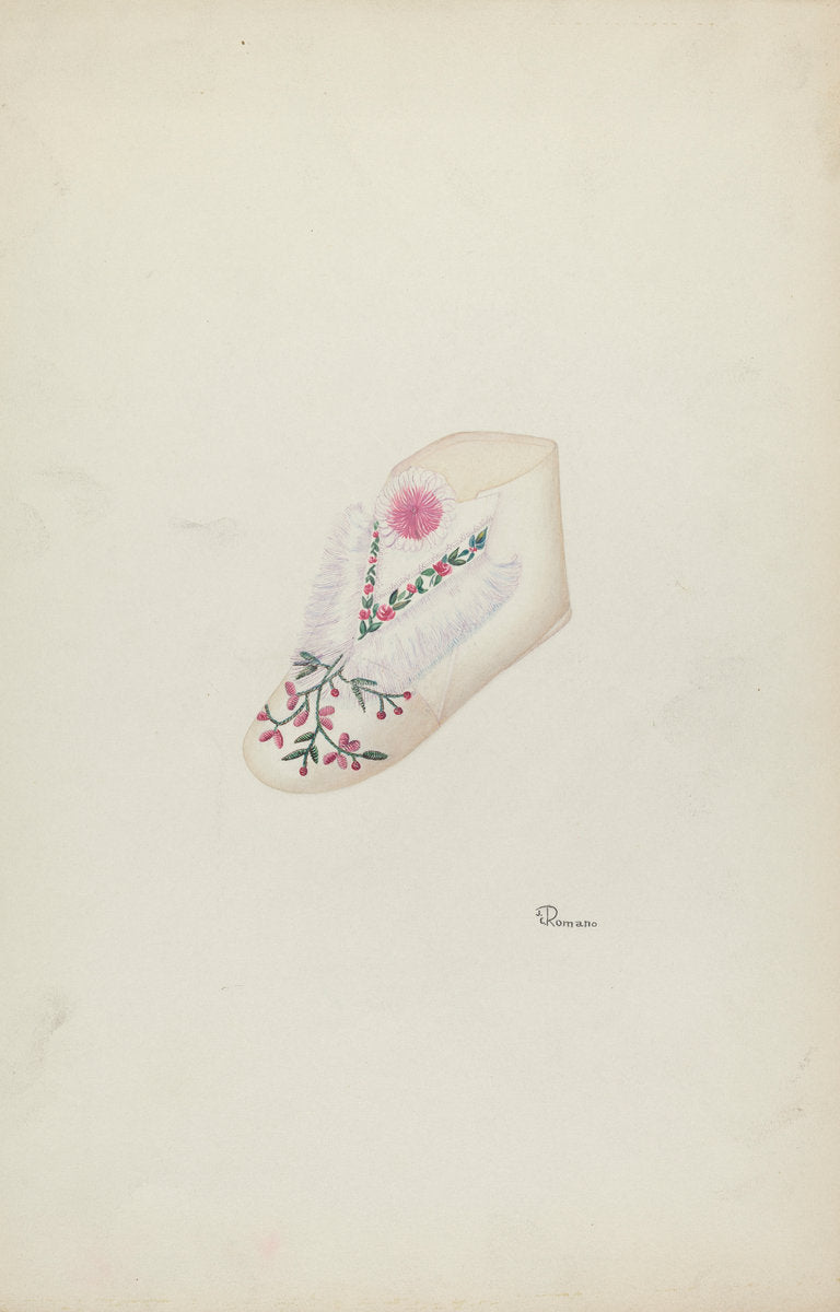 Baby's Shoe by Josephine C. Romano (American, 1915 - 2009), 16X12"(A3)Poster Print
