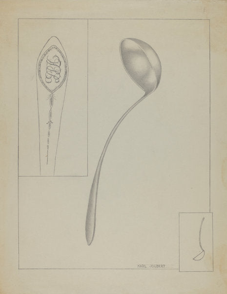 Silver Ladle by Karl Joubert (American, active c. 1935), 16X12"(A3)Poster Print