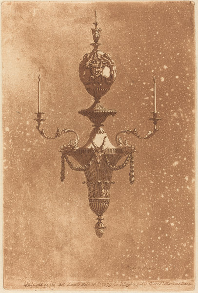 Chandelier by Patrick Begbie (British, 18th century), 16X12"(A3)Poster Print