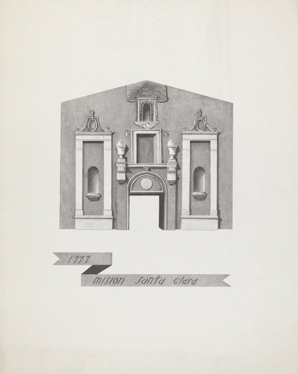 Mision Santa Clara by James Jones (American, active 1932 - 1942), 16X12"(A3)Poster Print