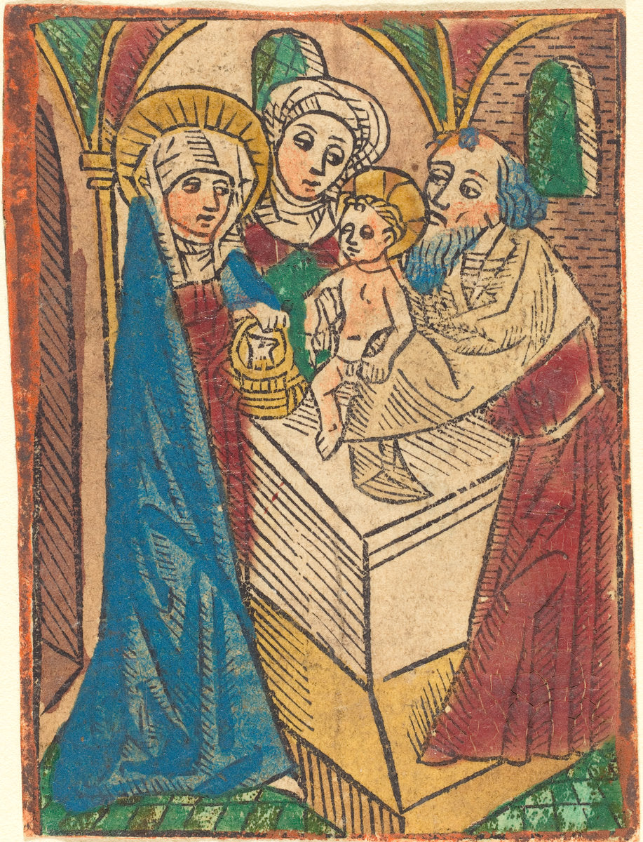 c. 1490 by German 15th Century (Presentation), 16X12"(A3)Poster Print